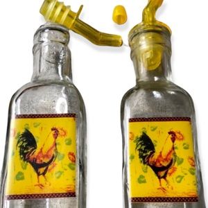 Oil and vinegar serving set glass set NWOT